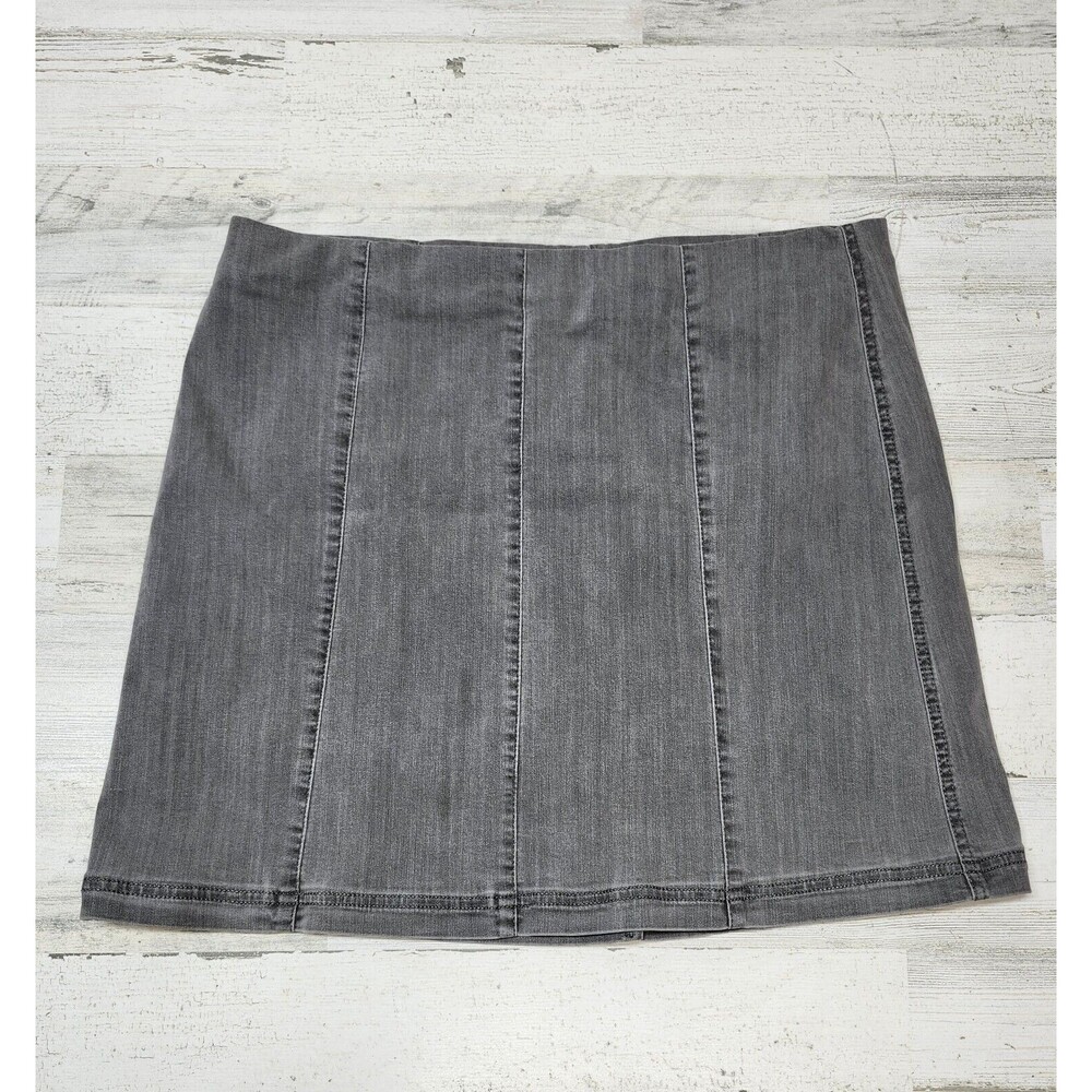 Intro Love Skort Women 14 Gray Denim Stretch Tennis Skirt